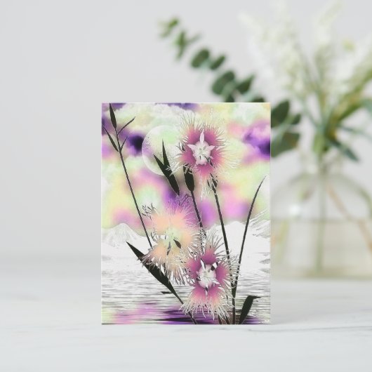 Weeds & Mist Natuur Art Briefkaart (Staand voorkant)