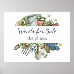 Weeds voor verkoop vuile zeep poster