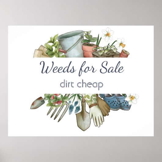Weeds voor verkoop vuile zeep poster (Voorkant)
