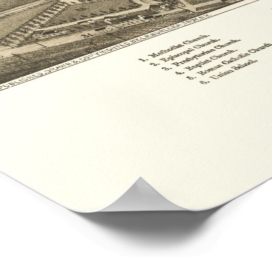 Weedsport, NY Panoramic Map - 1885 Poster (Hoek)