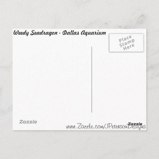 Weedy Seadragon # 2 Briefkaart (Achterkant)