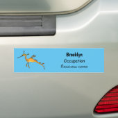 Weedy seadragon cartoon illustratie bumpersticker (Op auto)