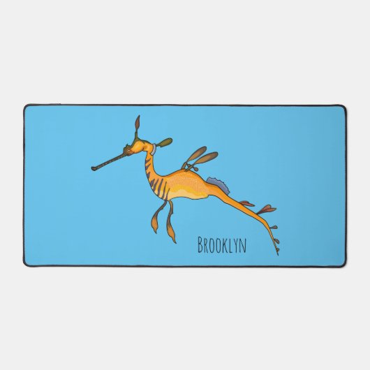 Weedy seadragon cartoon illustratie bureaumat (Voorkant)