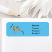 Weedy seadragon cartoon illustratie etiket (Insitu)