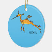 Weedy seadragon cartoon illustratie keramisch ornament (Links)