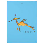 Weedy seadragon cartoon illustratie klembord (Achterkant)