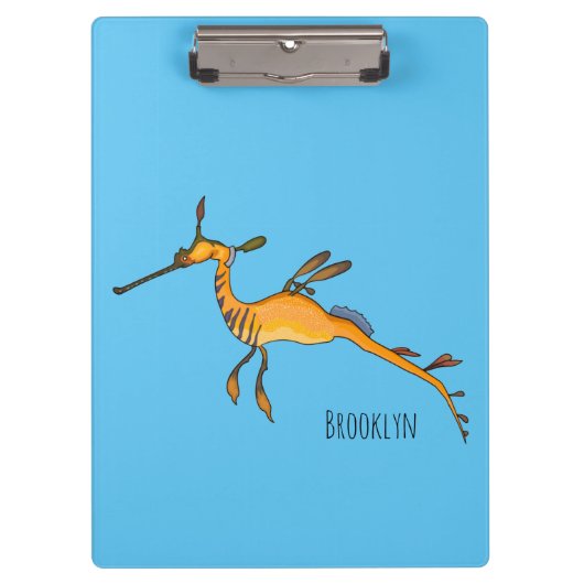 Weedy seadragon cartoon illustratie klembord (Voorkant)