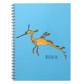 Weedy seadragon cartoon illustratie notitieboek (Voorkant)