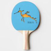 Weedy seadragon cartoon illustratie tafeltennisbatje (Achterkant)