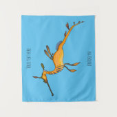 Weedy seadragon cartoon illustratie wandkleed (Voorkant)