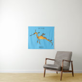 Weedy seadragon cartoon illustratie wandkleed (In Situ (horizontaal))