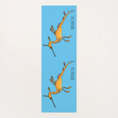 Weedy seadragon cartoon illustratie yogamat (Achterkant)