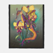 Weedy Seadragon met Orchids Fleece Deken (Voorkant)