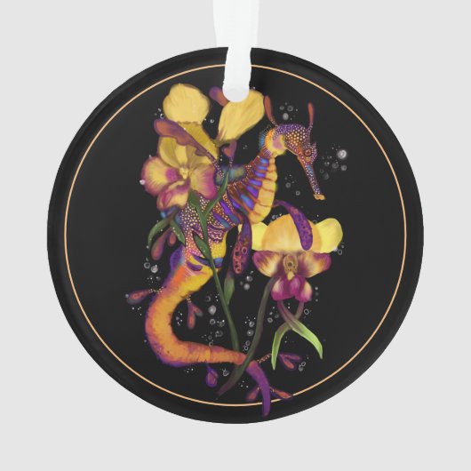 Weedy Seadragon met Orchids Ornament (achterkant)
