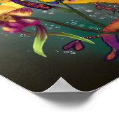 Weedy Seadragon met Orchids Poster (Hoek)