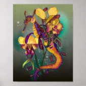 Weedy Seadragon met Orchids Poster (Voorkant)