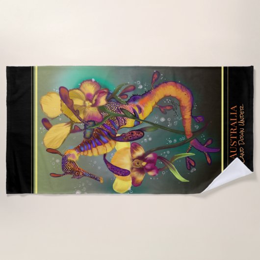 Weedy Seadragon met Orchids Strandlaken (Voorkant)