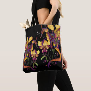 Weedy Seadragon met Orchids Tote Bag