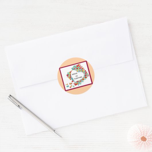 "Weef ons samen" sticker (Envelop)