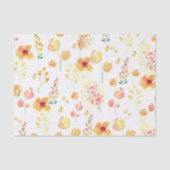 Weefpapier - Heldere waterverf bloemen Tissuepapier (Voorkant)