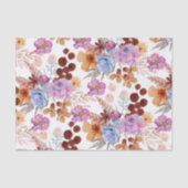 Weefpapier - Heldere waterverf bloemen Tissuepapier (Voorkant)