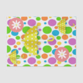 Weefpapier kleurige cirkels Gele paraplu's Tissuepapier (Voorkant)