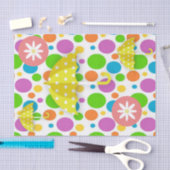 Weefpapier kleurige cirkels Gele paraplu's Tissuepapier (Craft)