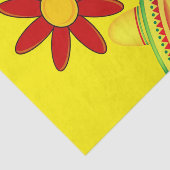 Weefpapier Mexicaanse Donkey Dog Sombrero Yellow Tissuepapier (Detail)