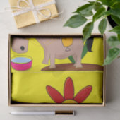 Weefpapier Mexicaanse Donkey Dog Sombrero Yellow Tissuepapier (Geschenk)