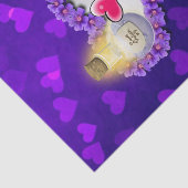 Weefpapier Paarse roze harten Tissuepapier (Detail)