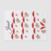 Weefpapier rode krubrella katten tissuepapier (Voorkant)