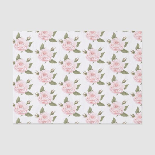 Weefpapier roze Rose Tissuepapier (Voorkant)