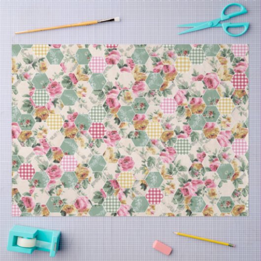 Weefpapier voor behang met hexagon tissuepapier (Craft)
