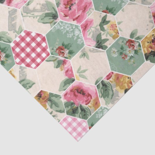 Weefpapier voor behang met hexagon tissuepapier (Detail)