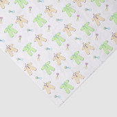 Weefpapier voor gele en groene babykleding tissuepapier (Detail)