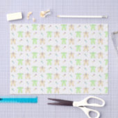 Weefpapier voor gele en groene babykleding tissuepapier (Craft)