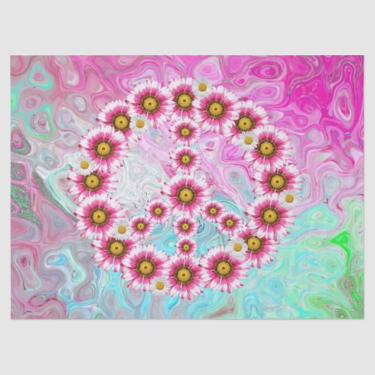 Weefpapier voor vredesbloemen tissuepapier (Voorkant)