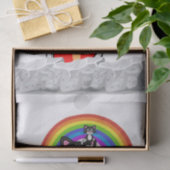 Weefpapier zwarte katten regenboog tissuepapier (Geschenk)