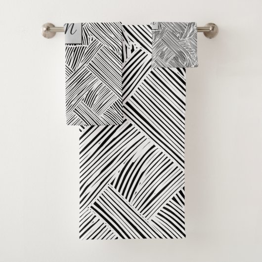Weefpatroon ontwerp kunst bad handdoek (Insitu)