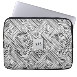 Weefpatroon ontwerp kunst laptop sleeve