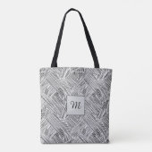 Weefpatroon ontwerp kunst  tote bag (Achterkant)