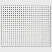 Weefpatroon op bruin,  cadeaupapier (Vlak)