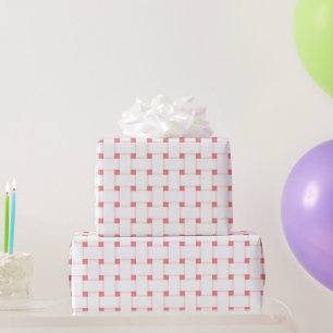 Weefpatroon op Roos Roze, Cadeaupapier