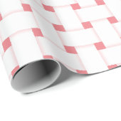 Weefpatroon op Roos Roze, Cadeaupapier (Rol Hoek)