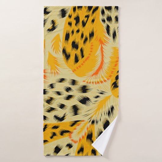 weefsel abstracte gemengde dierlijke huidtextuur a badhanddoek (Badhanddoek)
