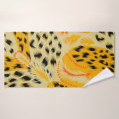 weefsel abstracte gemengde dierlijke huidtextuur a badhanddoek (Badhanddoek)