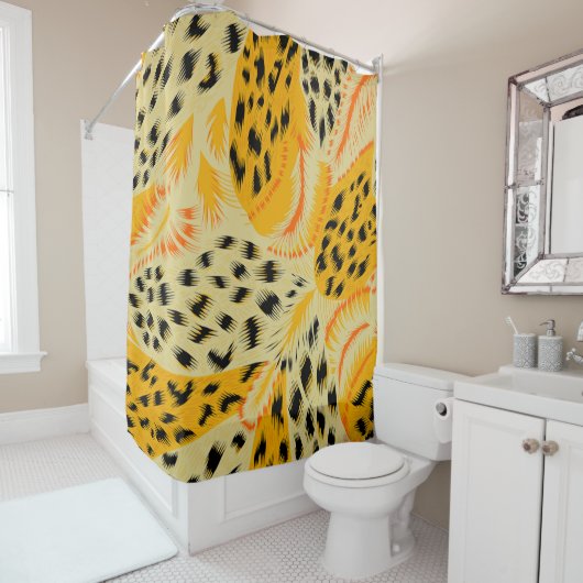 weefsel abstracte gemengde dierlijke huidtextuur a douchegordijn (In situ)