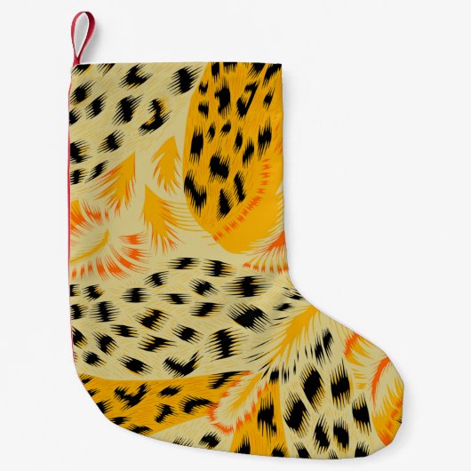 weefsel abstracte gemengde dierlijke huidtextuur a kleine kerstsok (Voorkant)