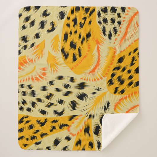 weefsel abstracte gemengde dierlijke huidtextuur a sherpa deken (Voorkant)