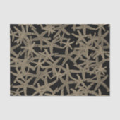 Weefsel cadeau papier zeester taupe zwart (Voorkant)